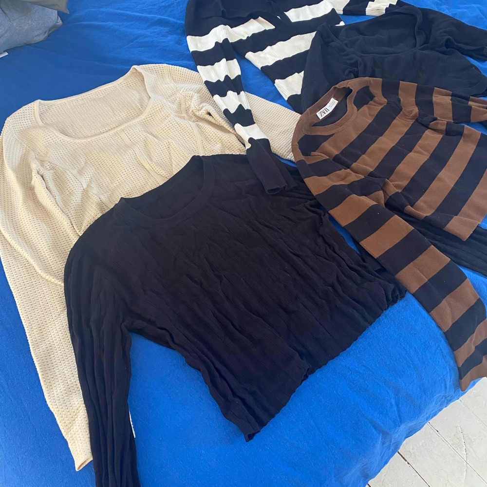 Bundle of Zara long sleeve crop tops! - Picture 2 of 8